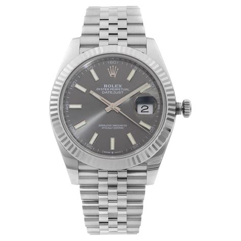 rolex datejust stahl schwarzes zifferblatt|rolex 3235 datejust 41.